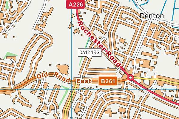 DA12 1RG map - OS VectorMap District (Ordnance Survey)