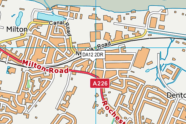 DA12 2DR map - OS VectorMap District (Ordnance Survey)