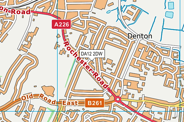 DA12 2DW map - OS VectorMap District (Ordnance Survey)