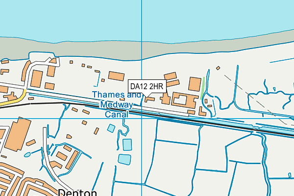 DA12 2HR map - OS VectorMap District (Ordnance Survey)