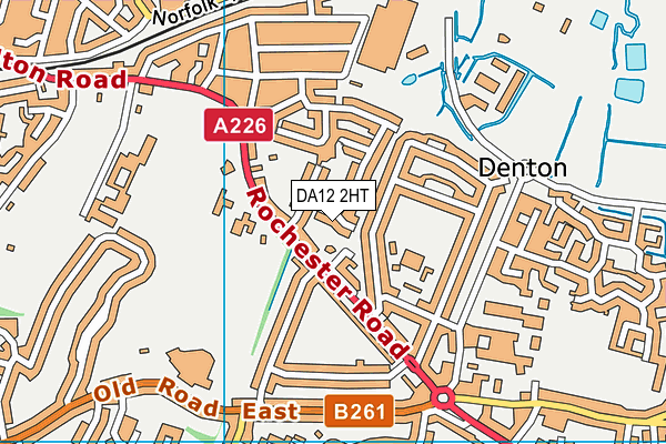 DA12 2HT map - OS VectorMap District (Ordnance Survey)