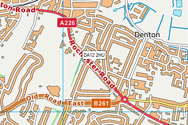 DA12 2HU map - OS VectorMap District (Ordnance Survey)