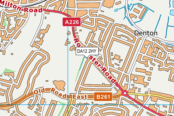 DA12 2HY map - OS VectorMap District (Ordnance Survey)