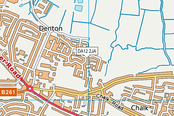 DA12 2JA map - OS VectorMap District (Ordnance Survey)