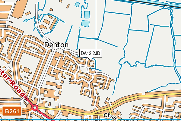 DA12 2JD map - OS VectorMap District (Ordnance Survey)