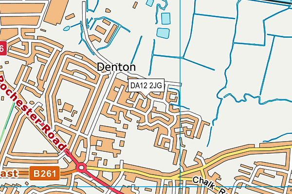 DA12 2JG map - OS VectorMap District (Ordnance Survey)