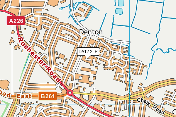 DA12 2LP map - OS VectorMap District (Ordnance Survey)
