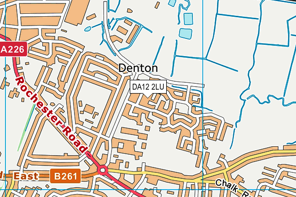 DA12 2LU map - OS VectorMap District (Ordnance Survey)