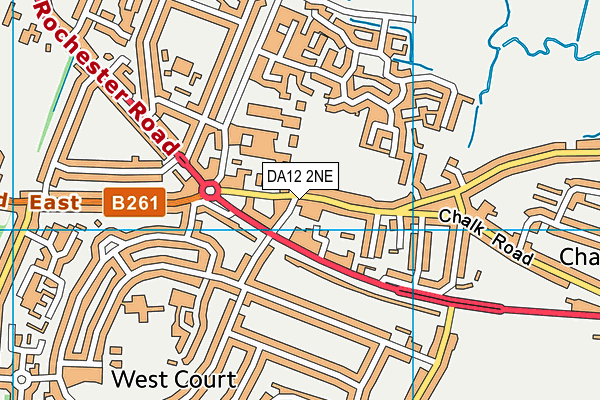 DA12 2NE map - OS VectorMap District (Ordnance Survey)