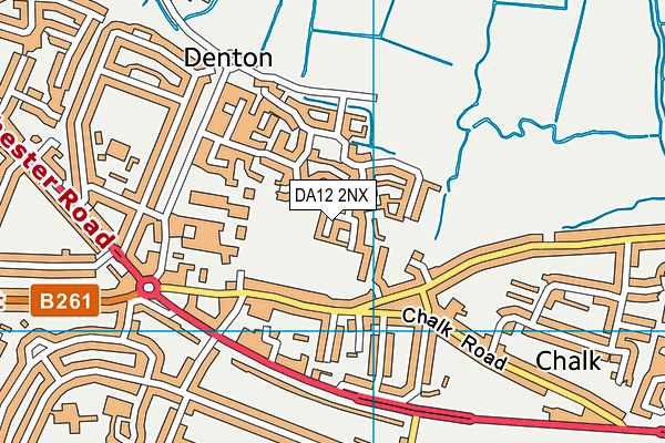 DA12 2NX map - OS VectorMap District (Ordnance Survey)