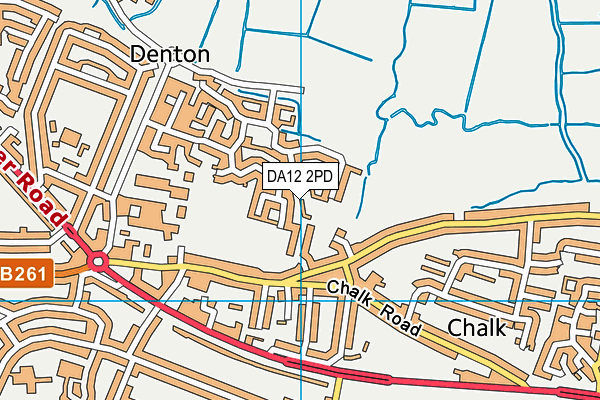 DA12 2PD map - OS VectorMap District (Ordnance Survey)