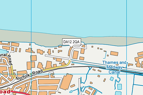 DA12 2QA map - OS VectorMap District (Ordnance Survey)