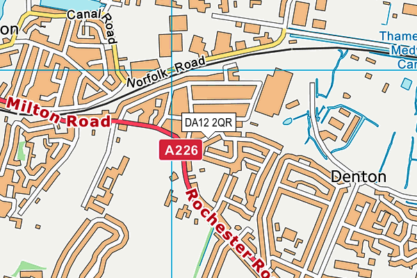 DA12 2QR map - OS VectorMap District (Ordnance Survey)