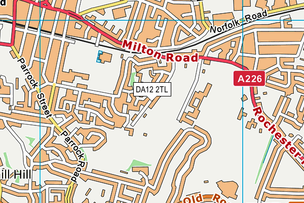 DA12 2TL map - OS VectorMap District (Ordnance Survey)