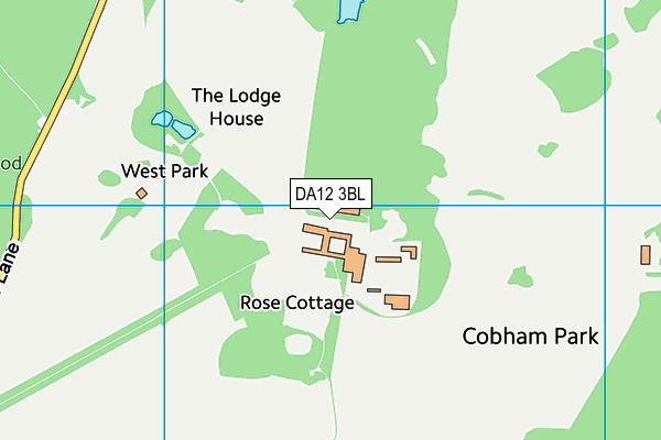 Cobham Hall School map (DA12 3BL) - OS VectorMap District (Ordnance Survey)