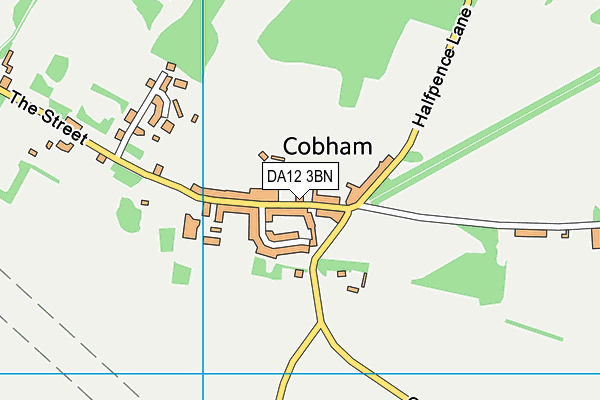 Cobham Playing Fields map (DA12 3BN) - OS VectorMap District (Ordnance Survey)