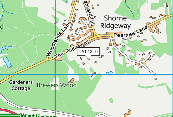 DA12 3LD map - OS VectorMap District (Ordnance Survey)