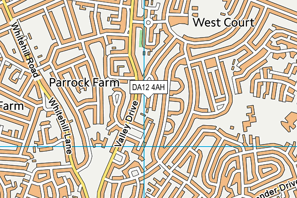 DA12 4AH map - OS VectorMap District (Ordnance Survey)