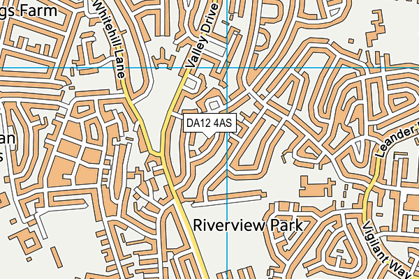 DA12 4AS map - OS VectorMap District (Ordnance Survey)