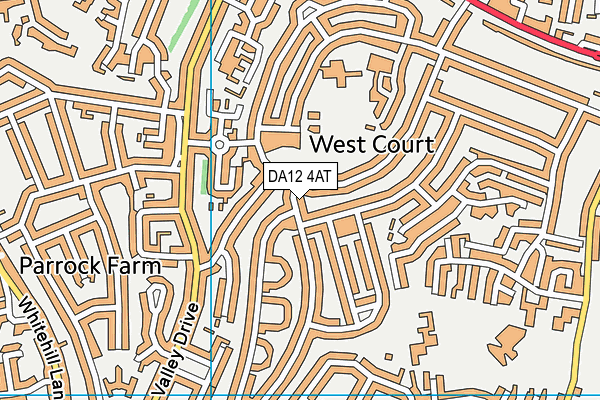 DA12 4AT map - OS VectorMap District (Ordnance Survey)