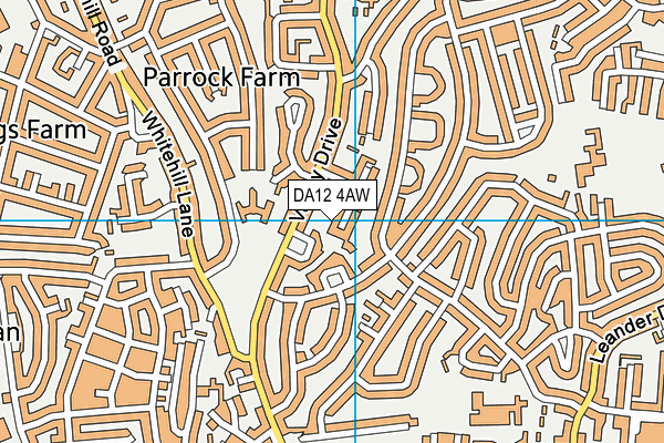 DA12 4AW map - OS VectorMap District (Ordnance Survey)