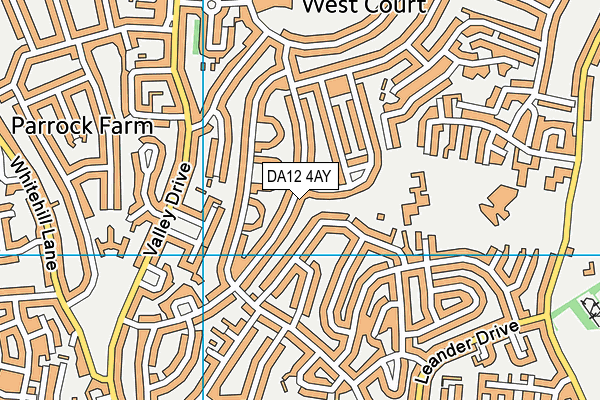DA12 4AY map - OS VectorMap District (Ordnance Survey)