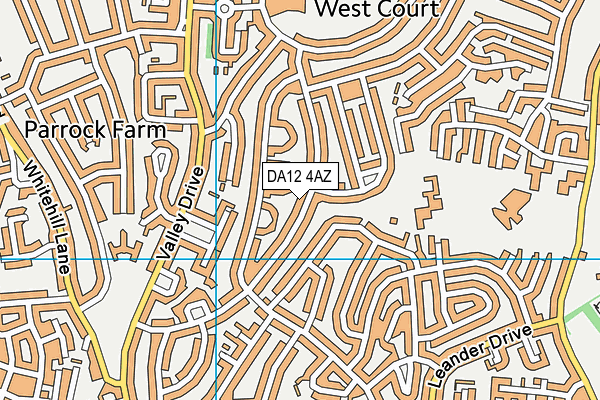 DA12 4AZ map - OS VectorMap District (Ordnance Survey)