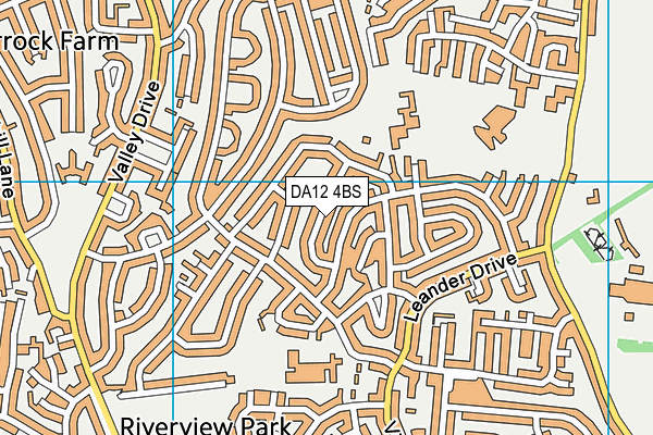 DA12 4BS map - OS VectorMap District (Ordnance Survey)