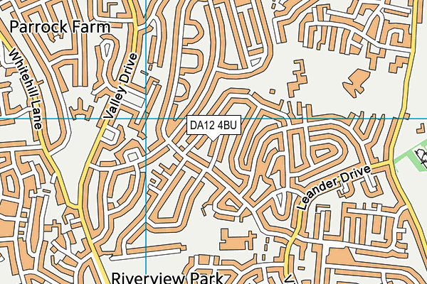 DA12 4BU map - OS VectorMap District (Ordnance Survey)
