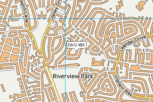 DA12 4BX map - OS VectorMap District (Ordnance Survey)