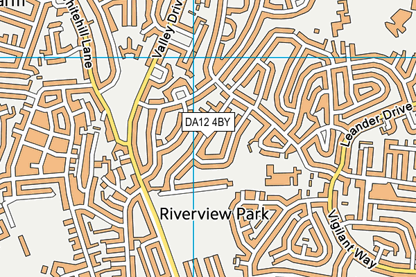 DA12 4BY map - OS VectorMap District (Ordnance Survey)