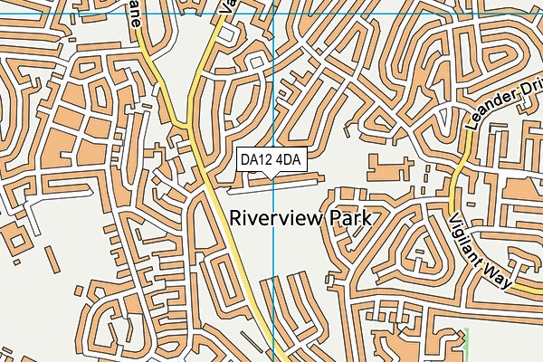 DA12 4DA map - OS VectorMap District (Ordnance Survey)