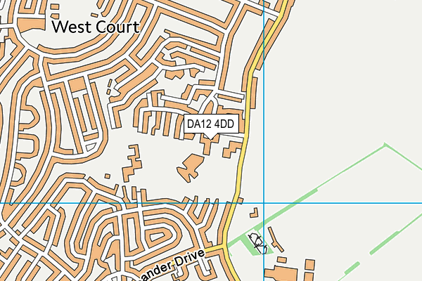 DA12 4DD map - OS VectorMap District (Ordnance Survey)