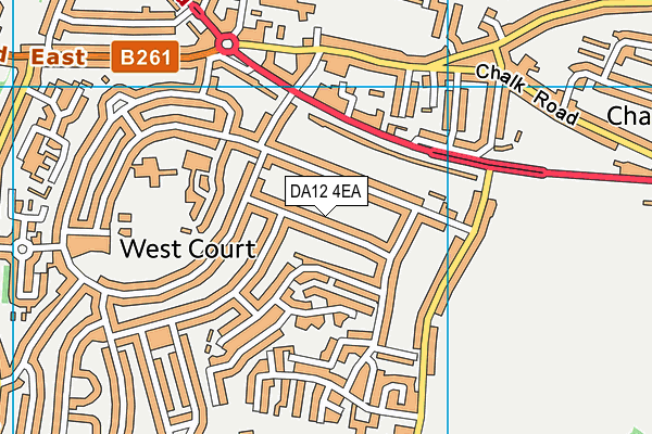 DA12 4EA map - OS VectorMap District (Ordnance Survey)