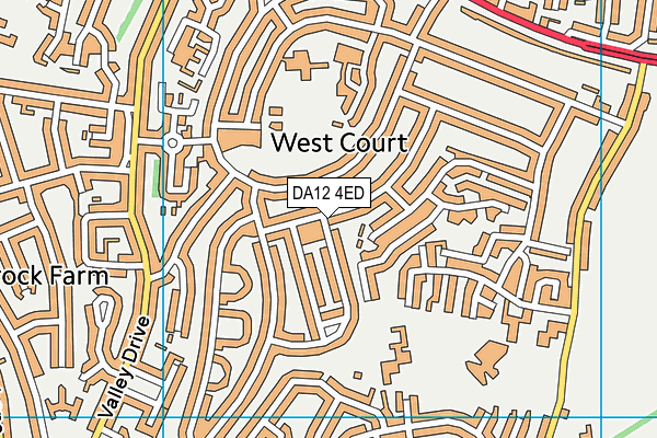 DA12 4ED map - OS VectorMap District (Ordnance Survey)