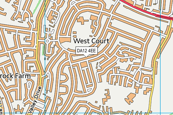DA12 4EE map - OS VectorMap District (Ordnance Survey)
