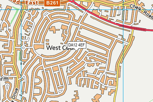 DA12 4EF map - OS VectorMap District (Ordnance Survey)