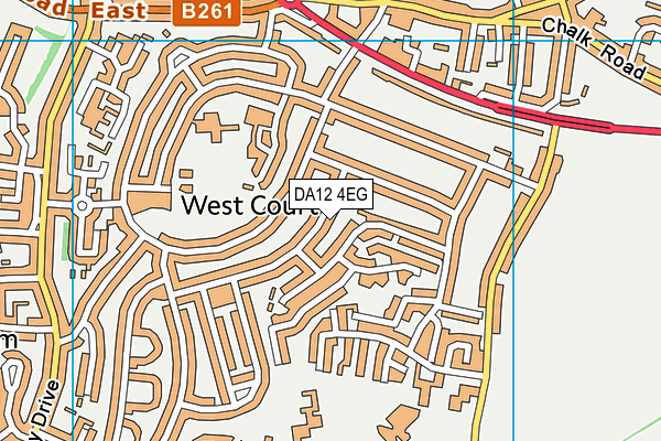 DA12 4EG map - OS VectorMap District (Ordnance Survey)