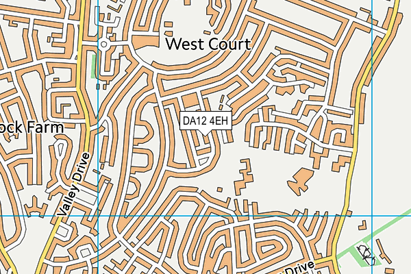 DA12 4EH map - OS VectorMap District (Ordnance Survey)