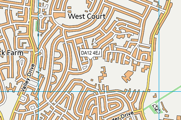 DA12 4EJ map - OS VectorMap District (Ordnance Survey)