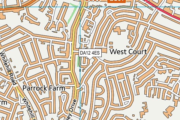 DA12 4ES map - OS VectorMap District (Ordnance Survey)
