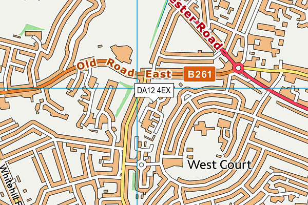 DA12 4EX map - OS VectorMap District (Ordnance Survey)