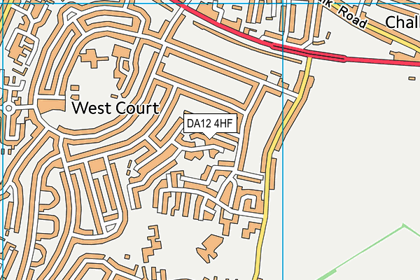 DA12 4HF map - OS VectorMap District (Ordnance Survey)