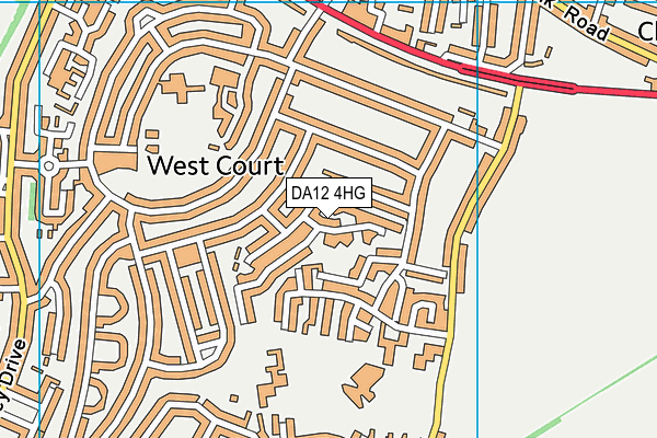 DA12 4HG map - OS VectorMap District (Ordnance Survey)