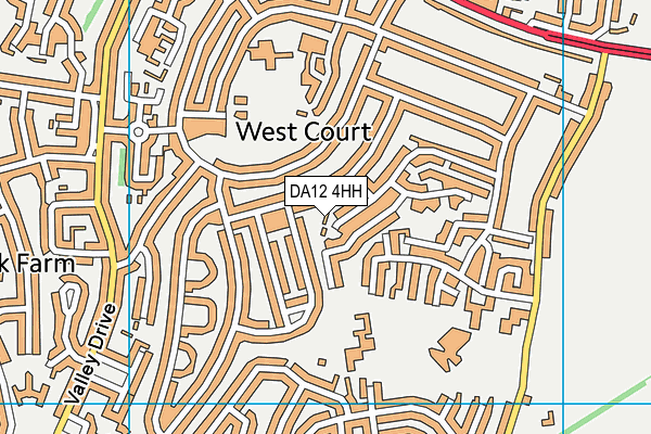 DA12 4HH map - OS VectorMap District (Ordnance Survey)