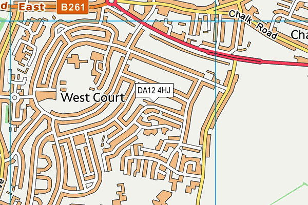 DA12 4HJ map - OS VectorMap District (Ordnance Survey)