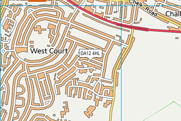 DA12 4HL map - OS VectorMap District (Ordnance Survey)
