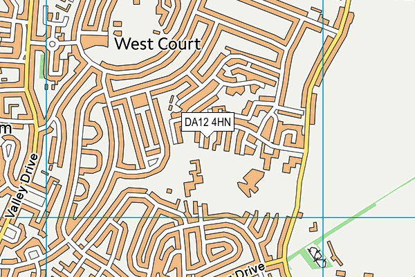 DA12 4HN map - OS VectorMap District (Ordnance Survey)