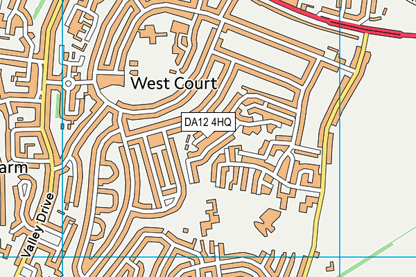 DA12 4HQ map - OS VectorMap District (Ordnance Survey)