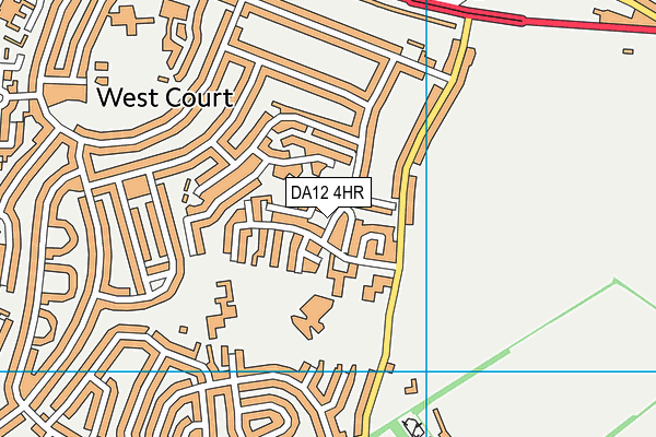 DA12 4HR map - OS VectorMap District (Ordnance Survey)